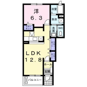 カーサプラシードⅡ番館の間取り|カーサプラシードⅡ番館