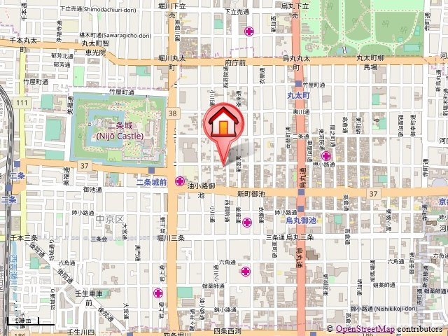 ベラジオ二条城前の地図