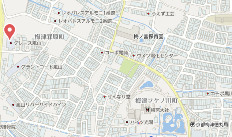 グレース嵐山　4階の地図