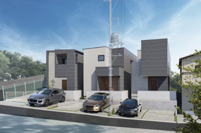 【外観パース】 | 分譲地街並み完成イメージ予想図