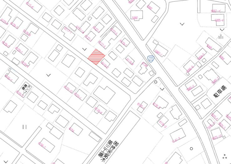 都城市安久町の売地の土地図