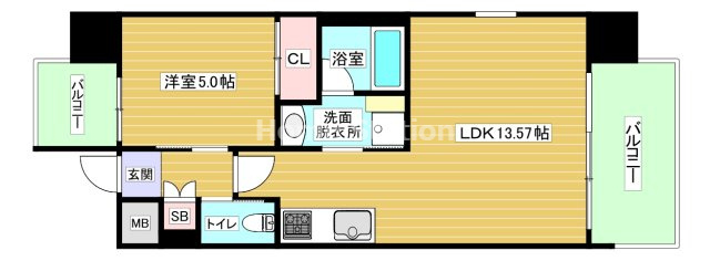 【間取り】 | プレジオ御幣島ASIAN