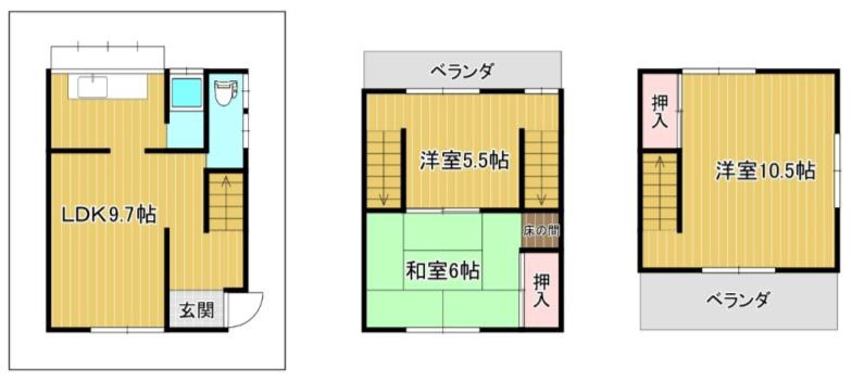 中古戸建　神戸市長田区長田天神町１丁目17の間取り|ご内覧はお気軽にリクラス不動産販売までお問合せください