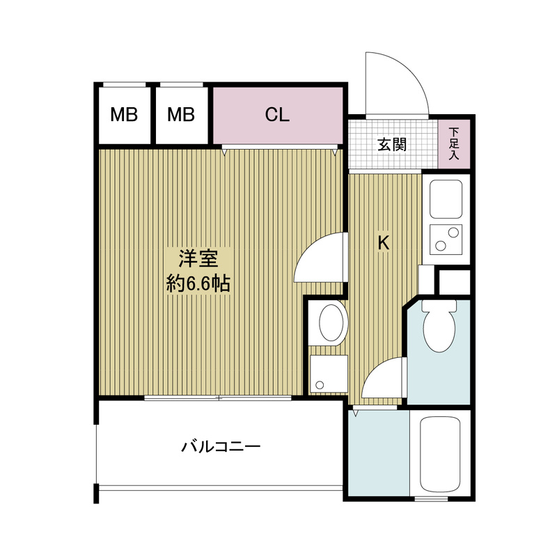 アーバンフラッツ難波東の間取り