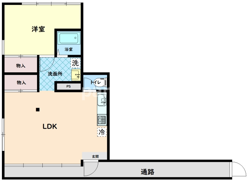 桟橋通三丁目S貸家の間取り