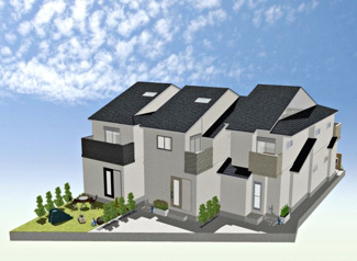 【外観パース】 | 右京区太秦青木元町　建築条件付 | 分譲イメージパース