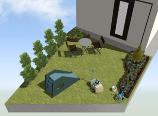 【外観パース】 | 右京区太秦青木元町　建築条件付 | 1号地外観イメージパース