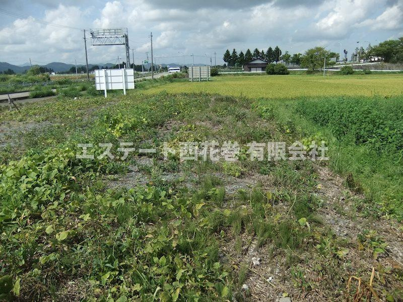 花巻市上根子字米倉　土地の外観|花巻南インターチェンジが見えます