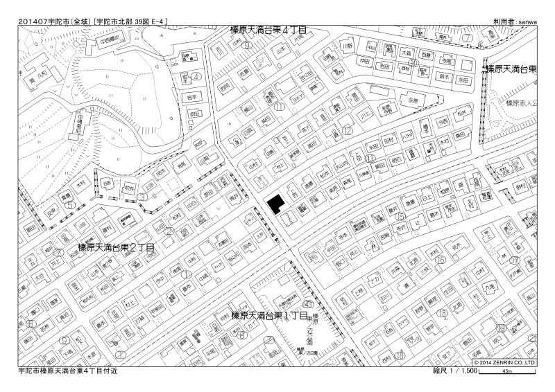 天満台東四丁目の地図