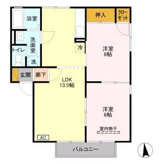 【間取り】 | メゾン･ド･ラフィーネ　Ｂ