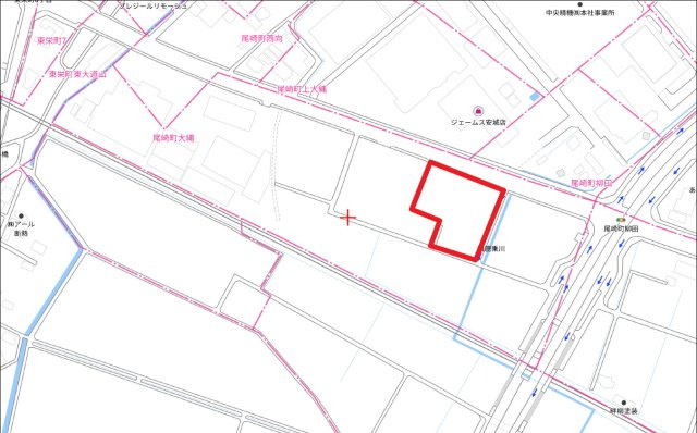 安城市尾崎町リース地の地図