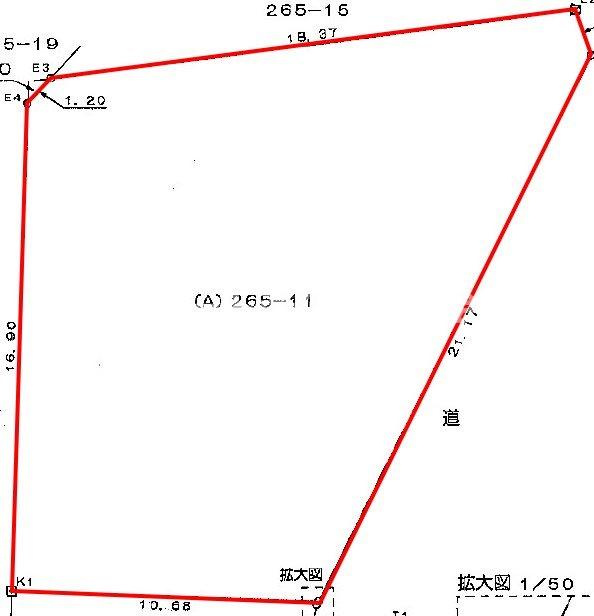 湯本第19地割　土地の土地図