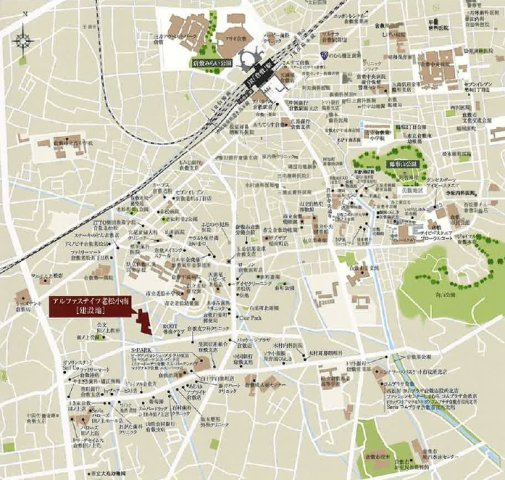 アルファステイツ老松小南の地図