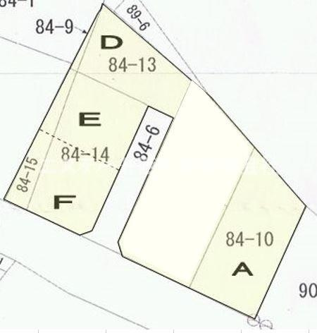 白山長根　Ｅの区画図