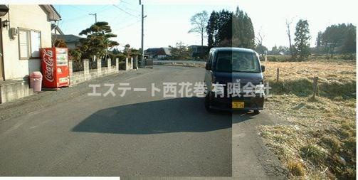 花巻市台3地割　土地の前面道路含む現地写真