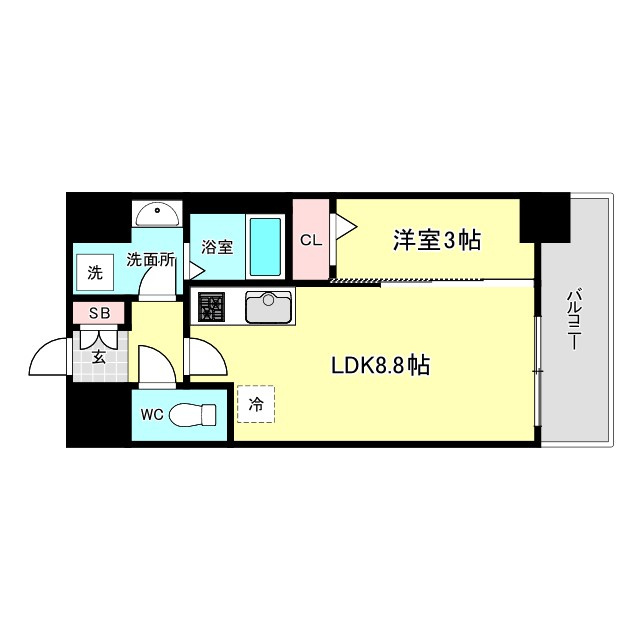 アーバネックス新町Ⅱの間取り