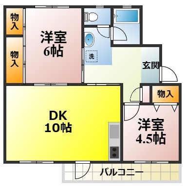 鶴山台21号棟の間取り