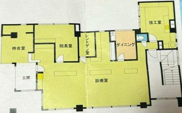 【間取り】 | 新板橋駅徒歩2分 オオハシビル 1階 35.3坪 歯科クリニック居抜き