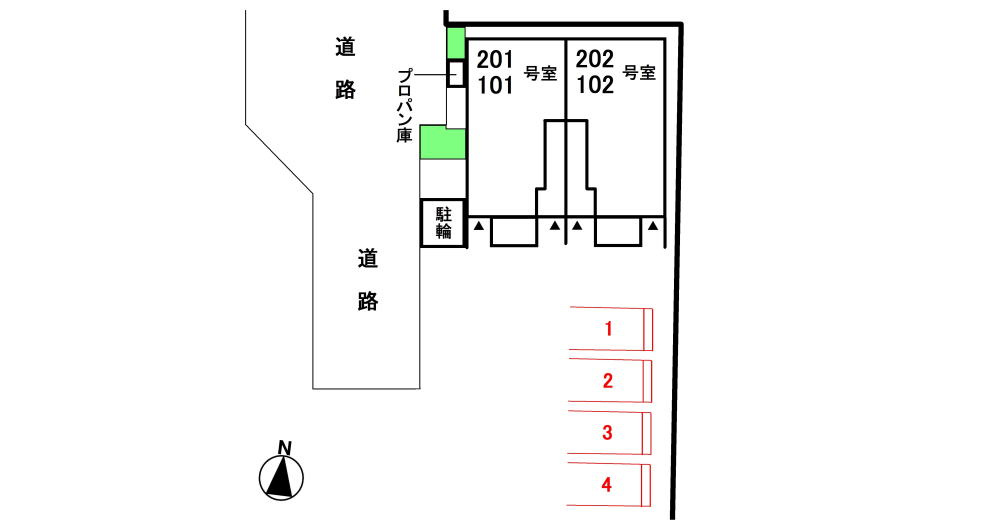 コンコード　Ａの駐車場|駐車場