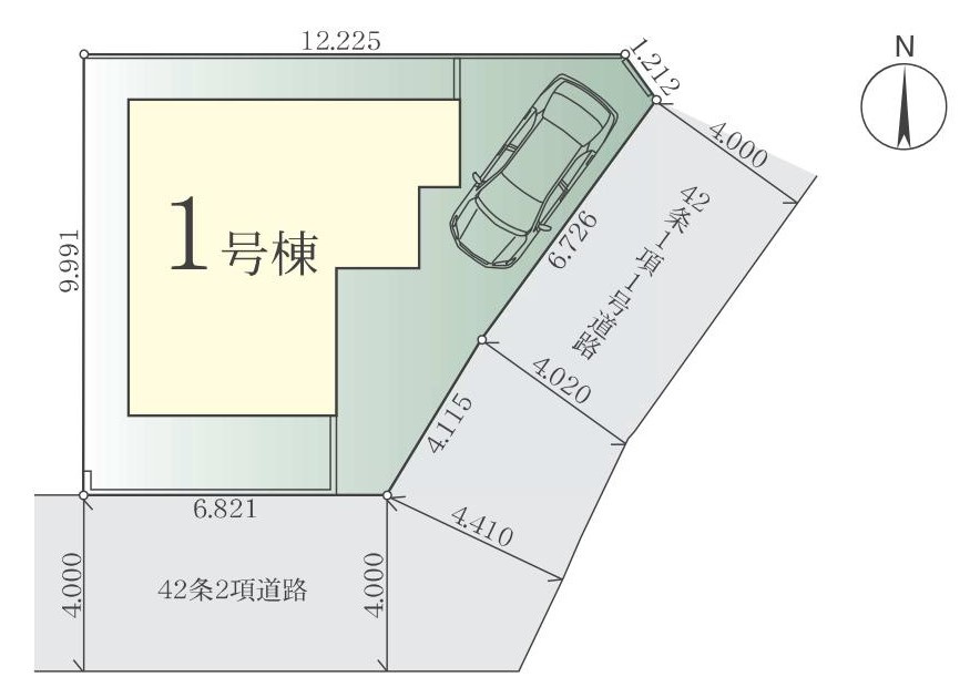海まで徒歩４分！閑静な住宅街の日当たり良好な新築戸建の区画図