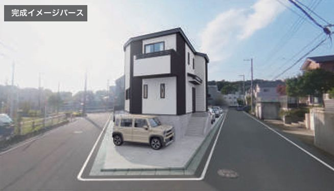 藤沢市白旗1丁目新築戸建て　№1の外観パース|外観イメージ「藤沢市白旗1丁目新築戸建て」