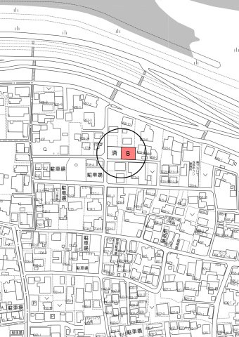 2区画分譲地　鏡島　B区画の地図