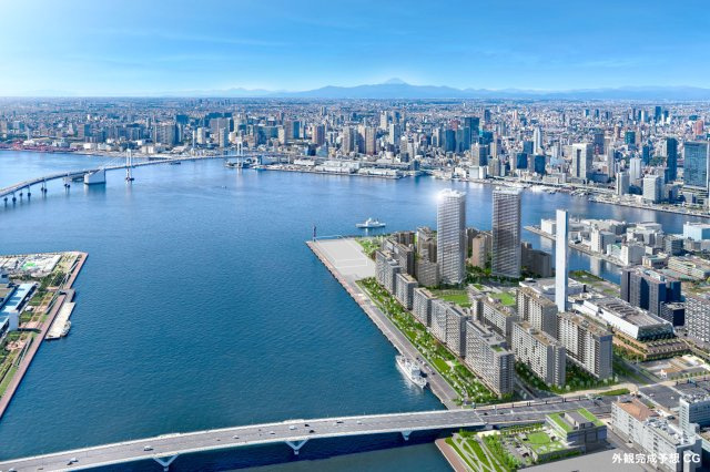 「中央区晴海」にて開発面積約18ha、分譲総戸数4145戸の官民一体大規模複合開発タウン
