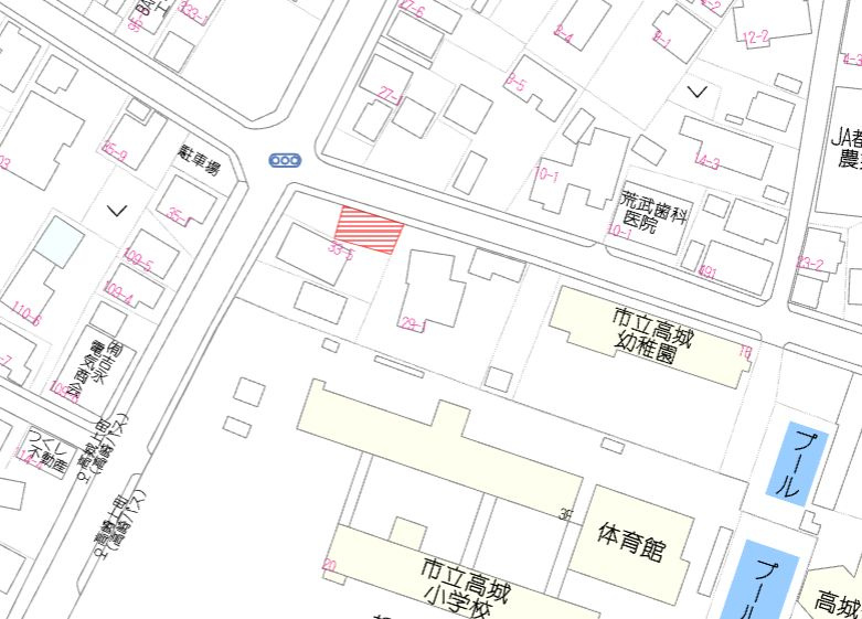 都城市高城町穂満坊の売地の土地図