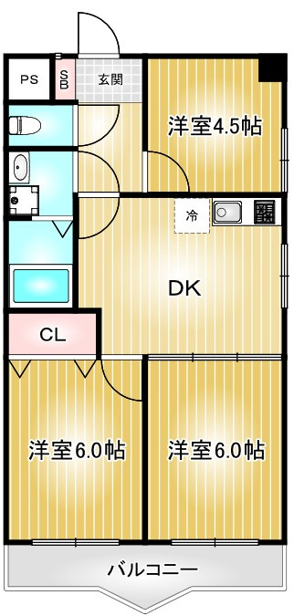 ファンシービル岩間/名古屋市の賃貸ならMy賃貸の間取り|ファンシービル岩間
