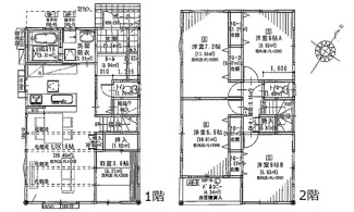 【間取り】 | 安佐北区亀山２（河戸帆待川駅）C棟【築後未入居物件】 | 16帖リビング☆2階4室☆4LDK☆畳コーナー☆各居室にクローゼット☆ゆとりの間どりプラン☆