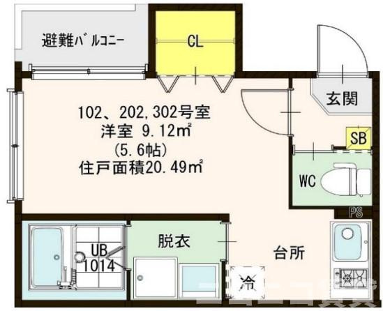 足立区梅島１丁目のアパートの間取り