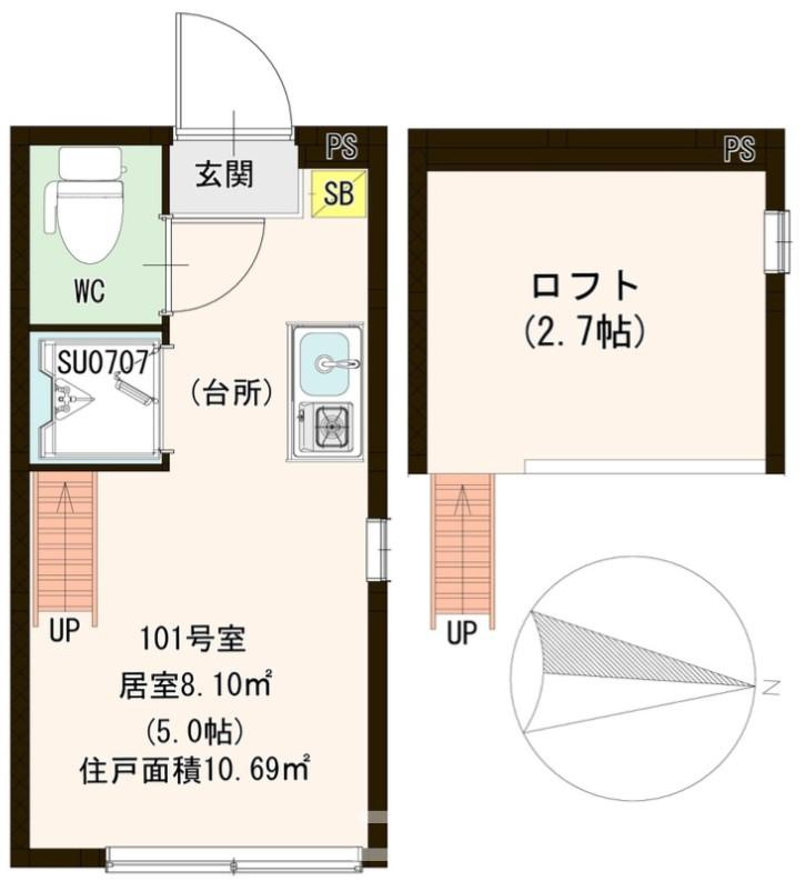 豊島区長崎２丁目のアパートの間取り