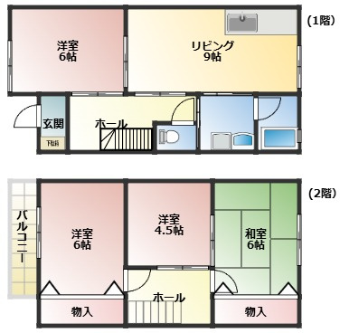 【間取り】 | フォレストヒル | メゾネット４LDKのお部屋です。
