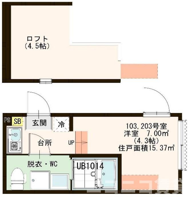 足立区中川４丁目のアパートの間取り
