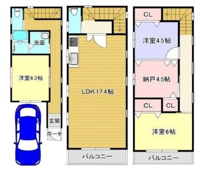 灰塚１丁目　中古一戸建ての間取り|間取り図はいかがですか？ご希望を叶える間取りですか？リビングの広さは？水回りの位置は？カウンターキッチン？など色々な情報が集約されています。弊社ではリフォームなどのご相談も承っております。