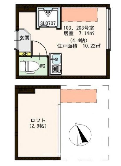 杉並区永福２丁目のアパートの間取り