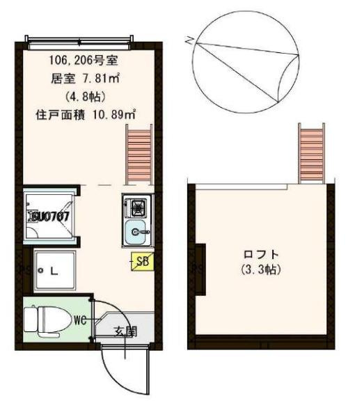 杉並区成田東４丁目のアパートの間取り