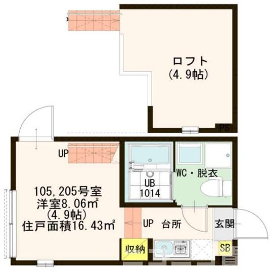 江戸川区西小岩１丁目のアパートの間取り