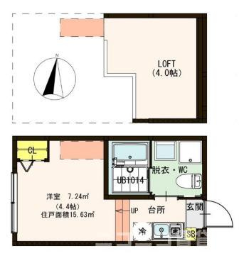 足立区梅島２丁目のアパートの間取り