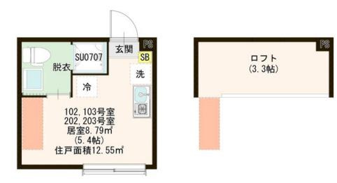 練馬区関町南３丁目のアパートの間取り