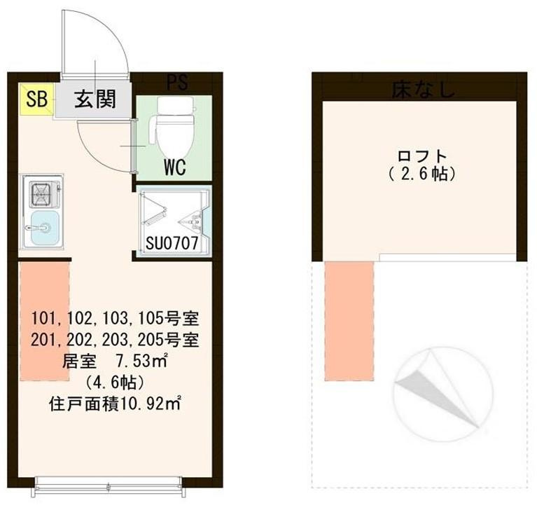 杉並区和泉１丁目のアパートの間取り