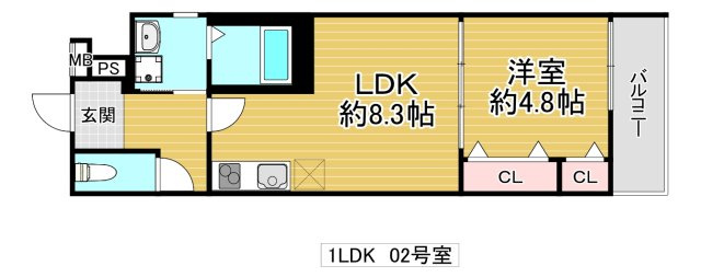 フジパレス城東東中浜Ⅱ番館の間取り