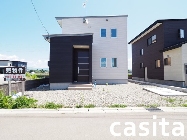 【外観パース】 | 【新築建売住宅 】大仙市花館字東石田No4 花館小学校区のオール電化 3LDK