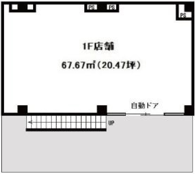 【間取り】 | 関内駅徒歩6分 エシュレ関内 1階 20.5坪 スケルトン
