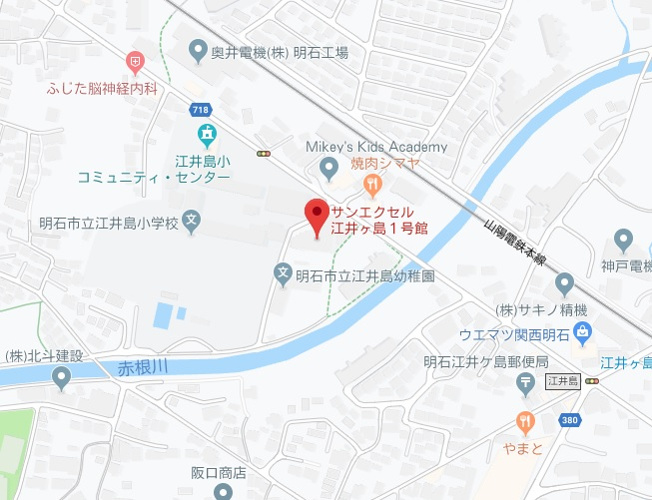 【地図】 | サンエクセル江井ヶ島　4階 | 小学校、幼稚園近くにありお子様の通学が安心ですね