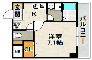 リーガルコート山本駅前の間取り