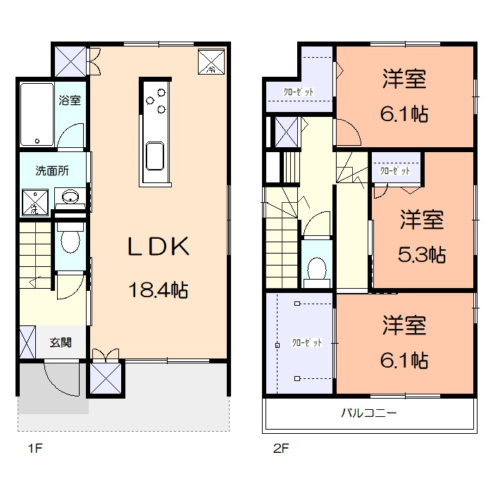 片倉戸建の間取り