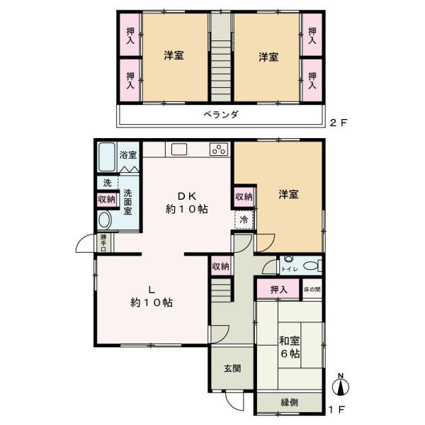 和歌山市坂田　中古戸建の間取り