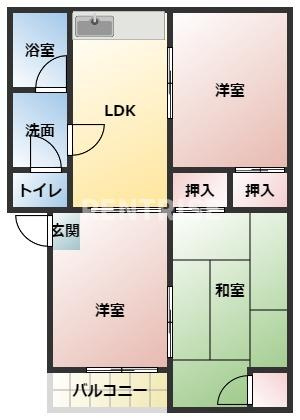 松降コーポラスの間取り