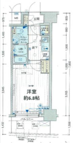 ラシュレエグゼ難波西の間取り